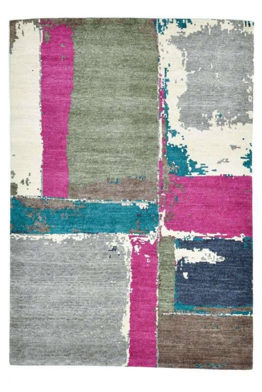 Sangri Teppich Nepal Design C4332 Handgeknüpft 163x233 cm bunt