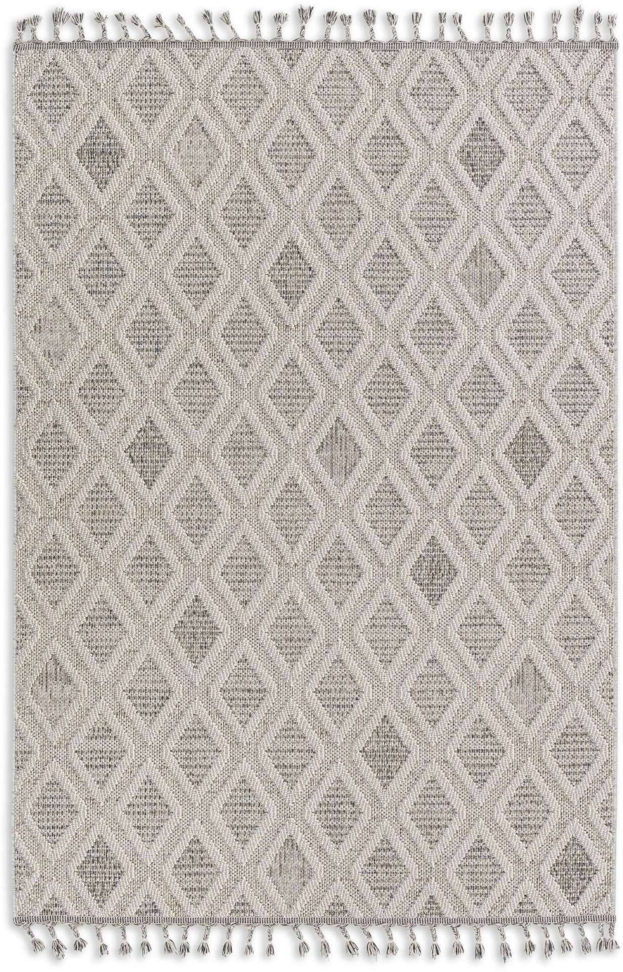 Trevi 6831-222-042 In und Outdoor Teppich Modern Rauten Boho – Bild 1