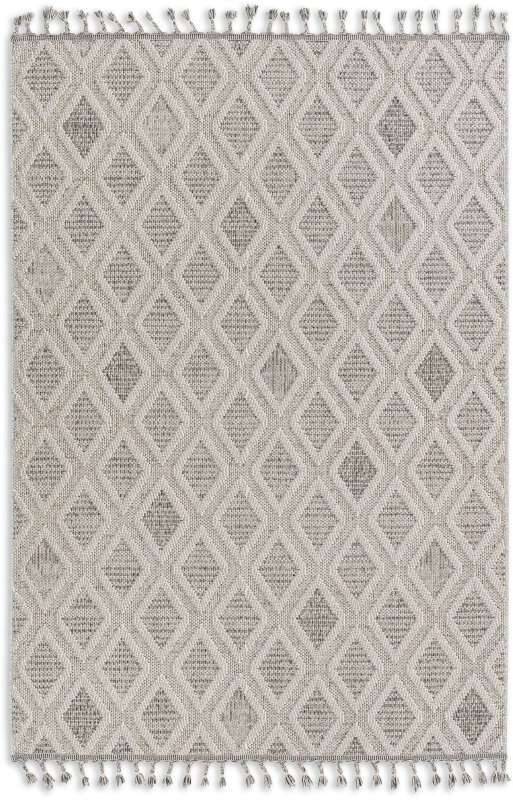 Trevi 6831-222-042 In und Outdoor Teppich Modern Rauten Boho