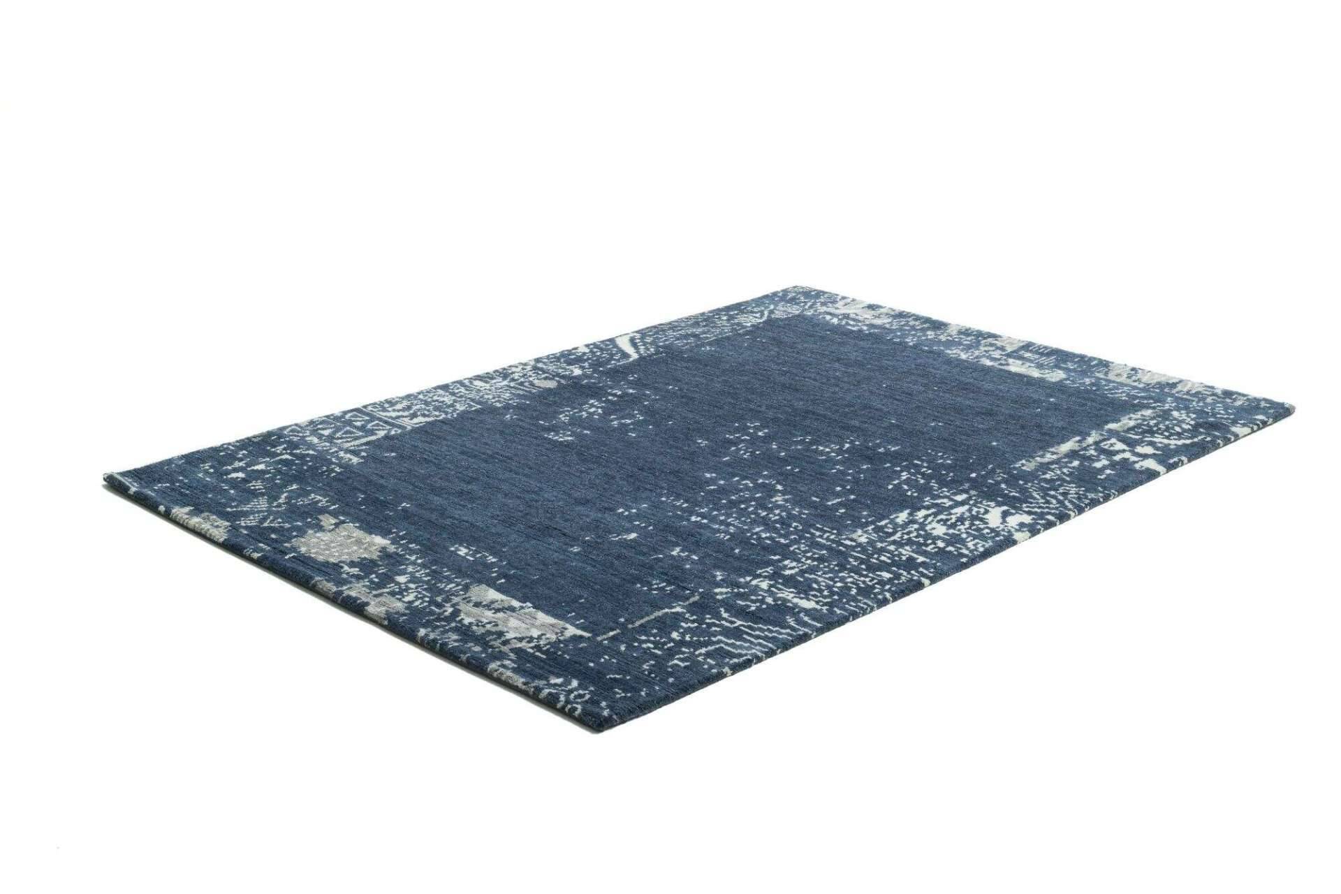 Sangri Teppich Nepal Design Wolle blau Handgeknüpft 163x235 cm – Bild 2