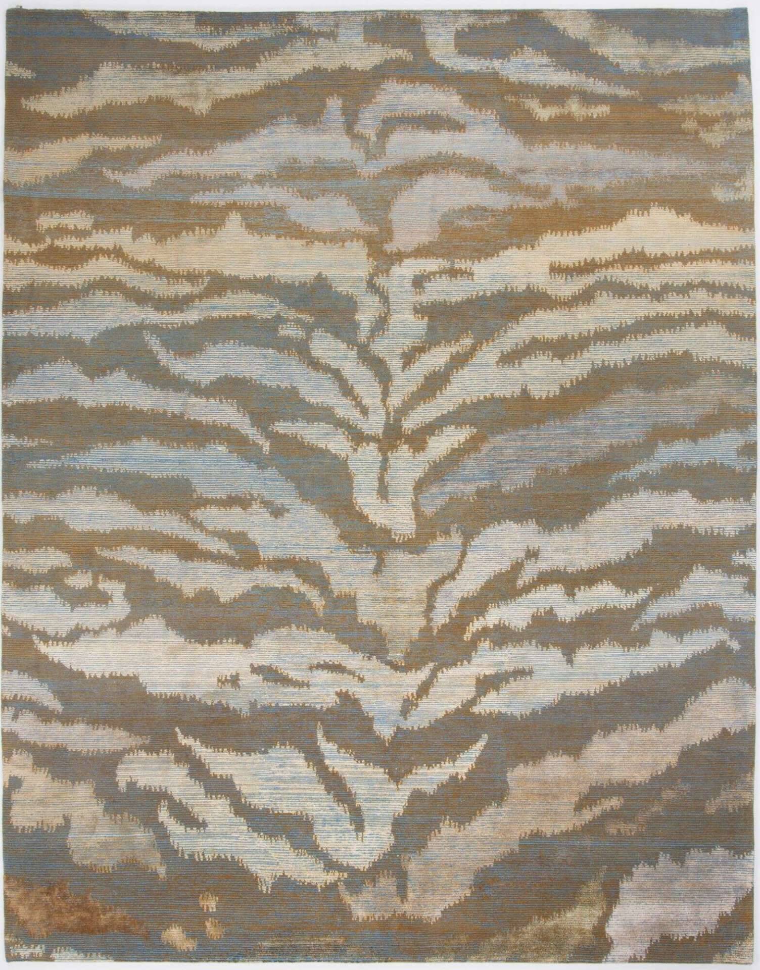 Nepal Teppich One of a Kind Wolle Seide Design 245x308cm – Bild 1