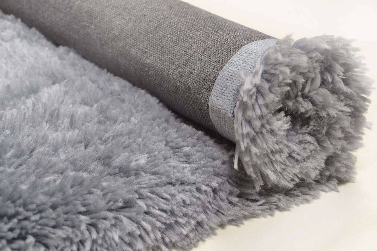 Flocatic Teppich grau uni Hochflor Teppich – Bild 2