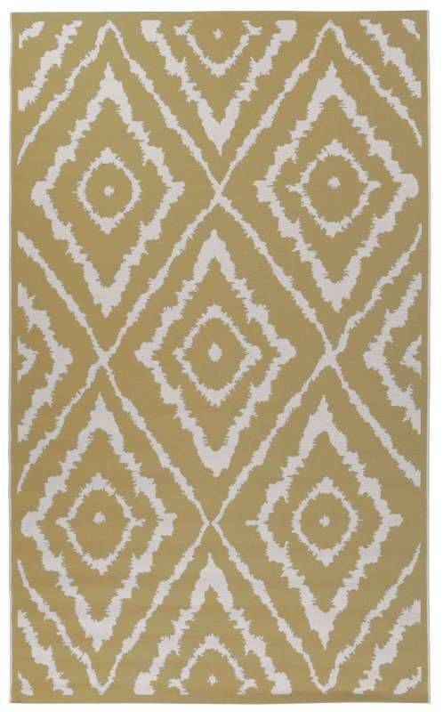 Outdoor Teppich Garden Pattern 850 gelb Rautenmuster