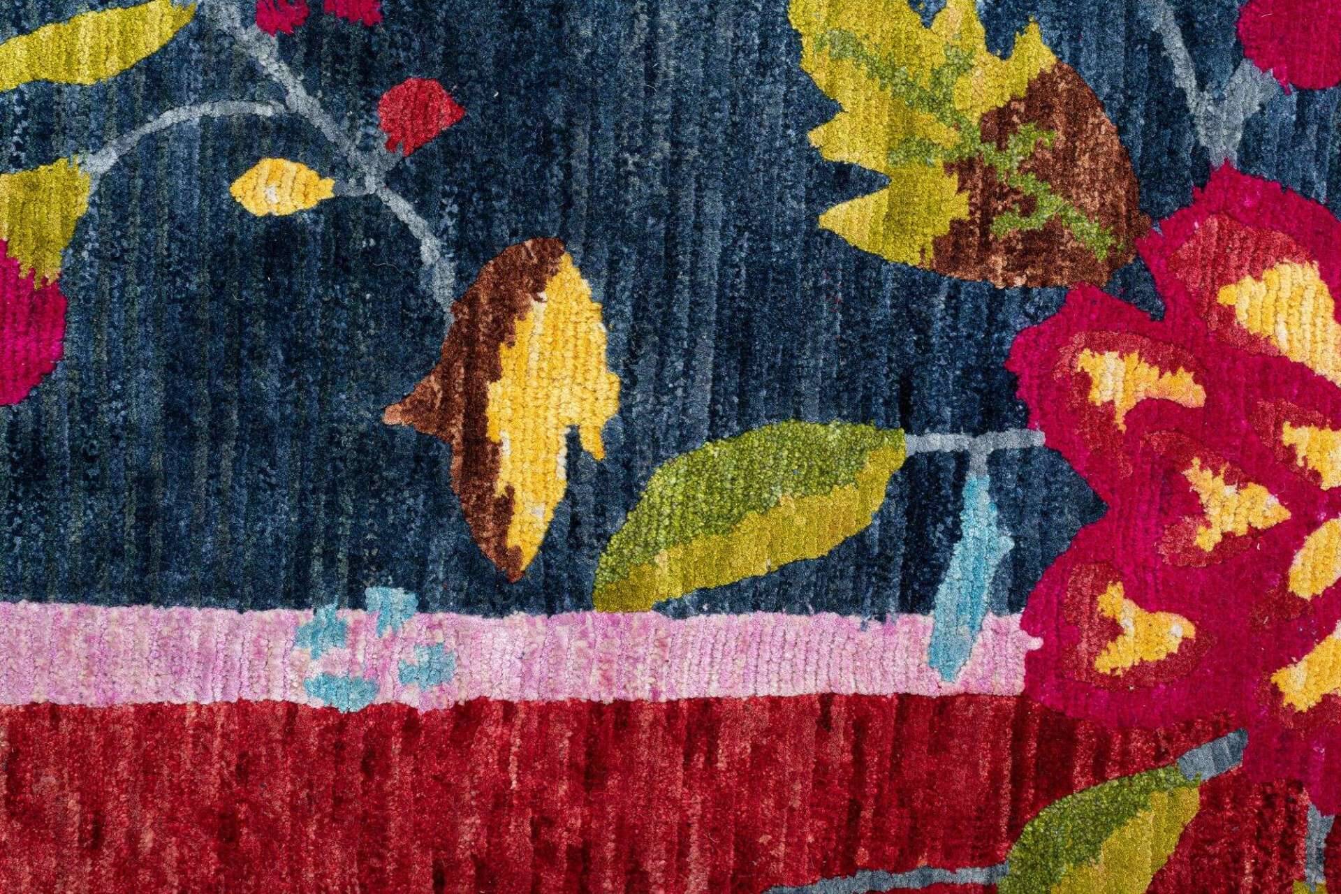 Nepal Teppich The Chinese ca 200x300 cm Teppich blau – Bild 6
