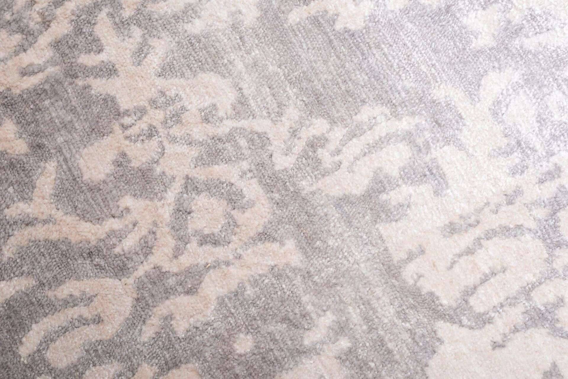 Design Teppich Queensland 160x230cm Handgeknüpft Viskose grau – Bild 3