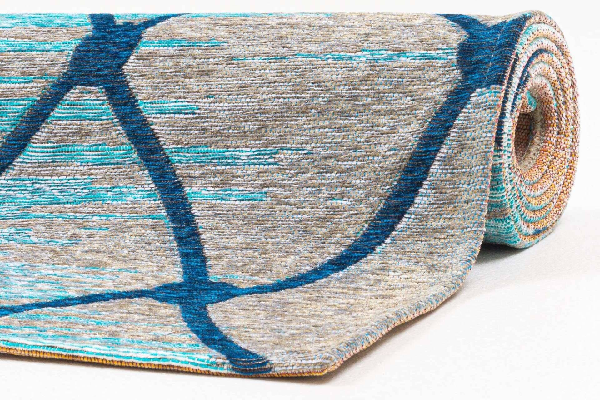 Sansibar Flachgewebe Design Teppich Keitum Rund – Bild 5