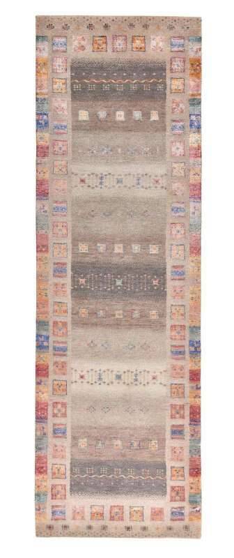 Fars Super Silky beige Gabbeh Läufer Handgeknüpft