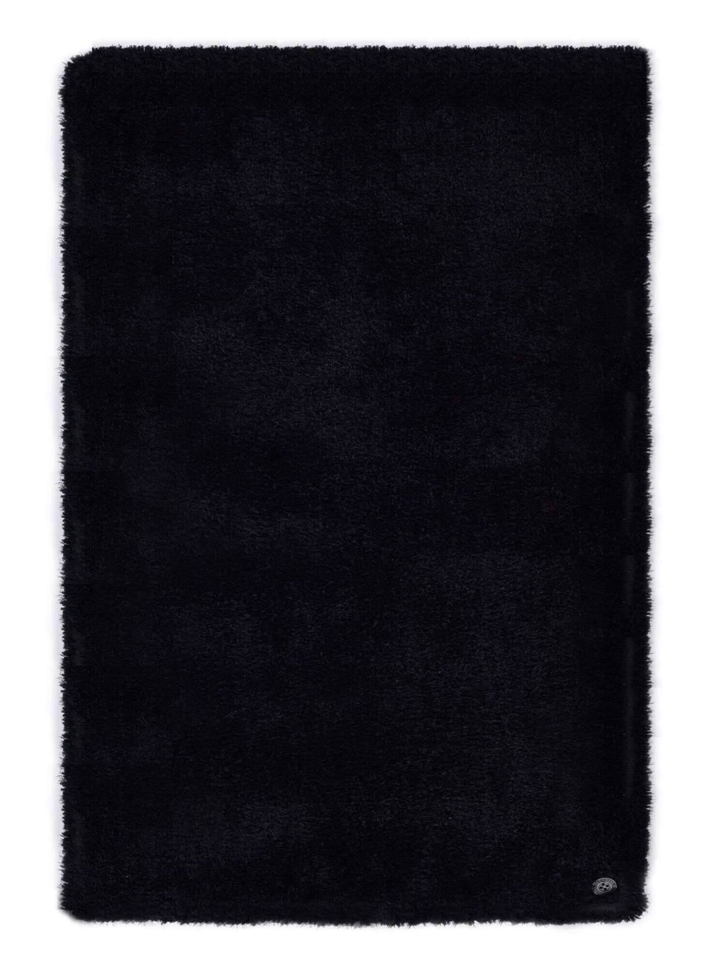 Soft uni schwarz Kuschelteppich Teppich Uni – Bild 1