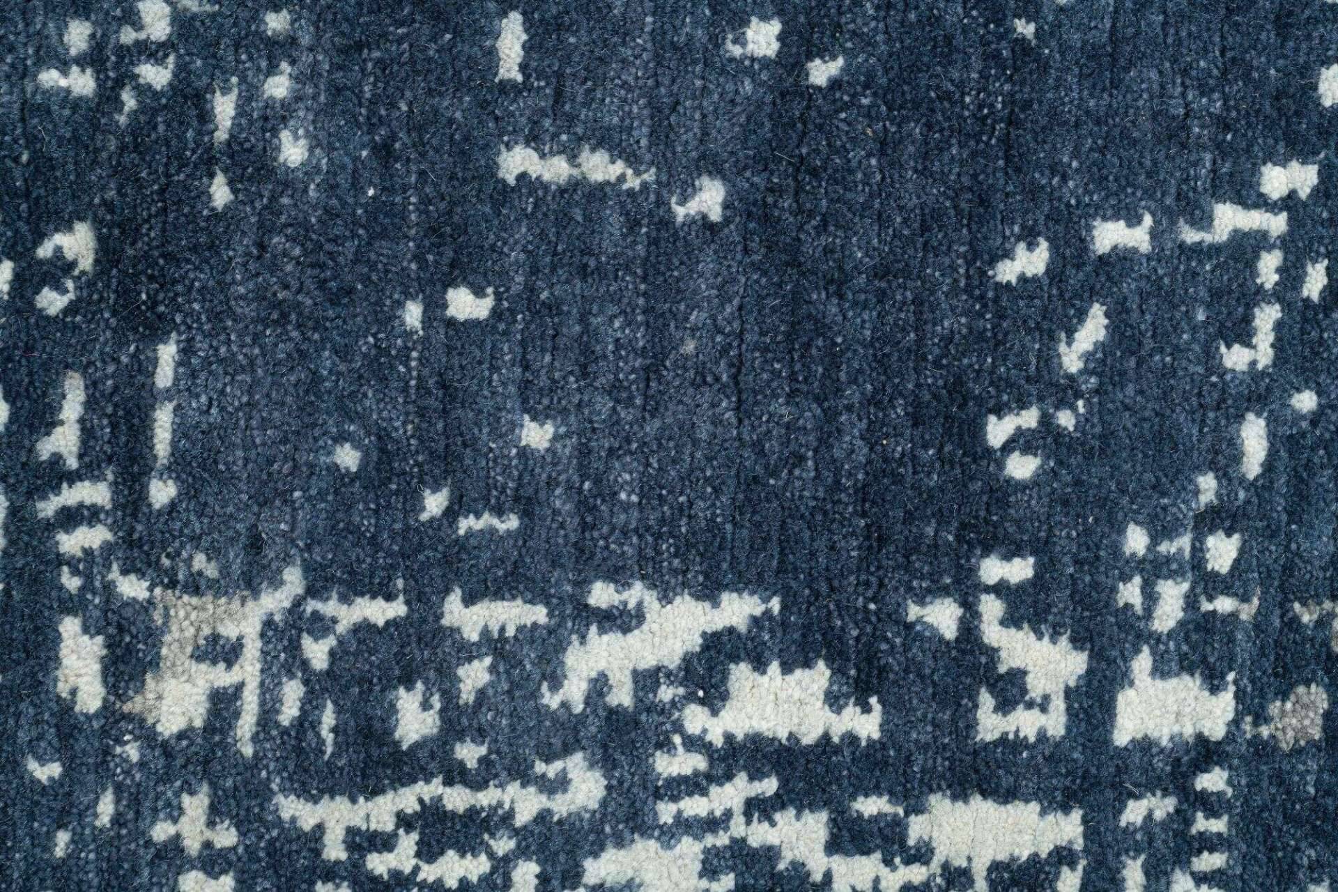 Sangri Teppich Nepal Design Wolle blau Handgeknüpft 163x235 cm – Bild 5