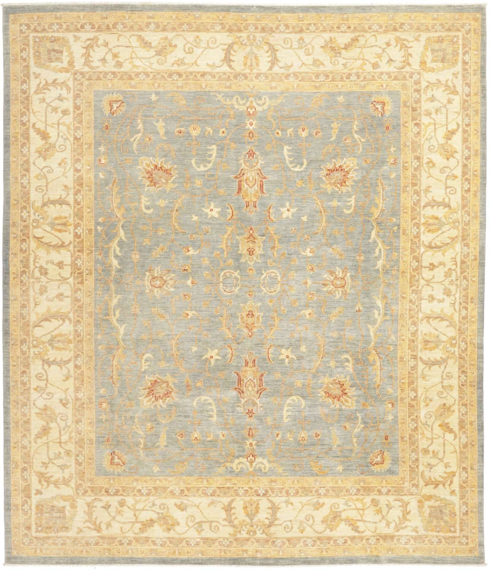 Teppich Ziegler 247 x 290 cm Orientteppich blau - beige Handgeknüpft Schurwolle – Bild 1
