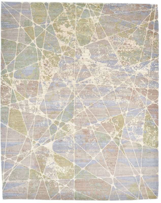 Nepal Teppich Jabu Silk 60 Wolle Seide Design Teppich 248x312cm