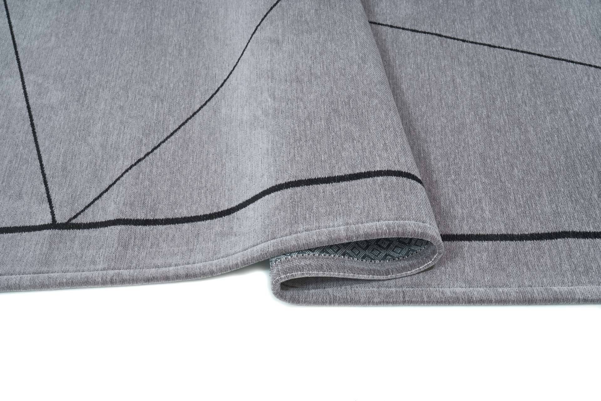 Moderner Teppich LINEA GRAY - Waschbarer Teppich – Bild 6