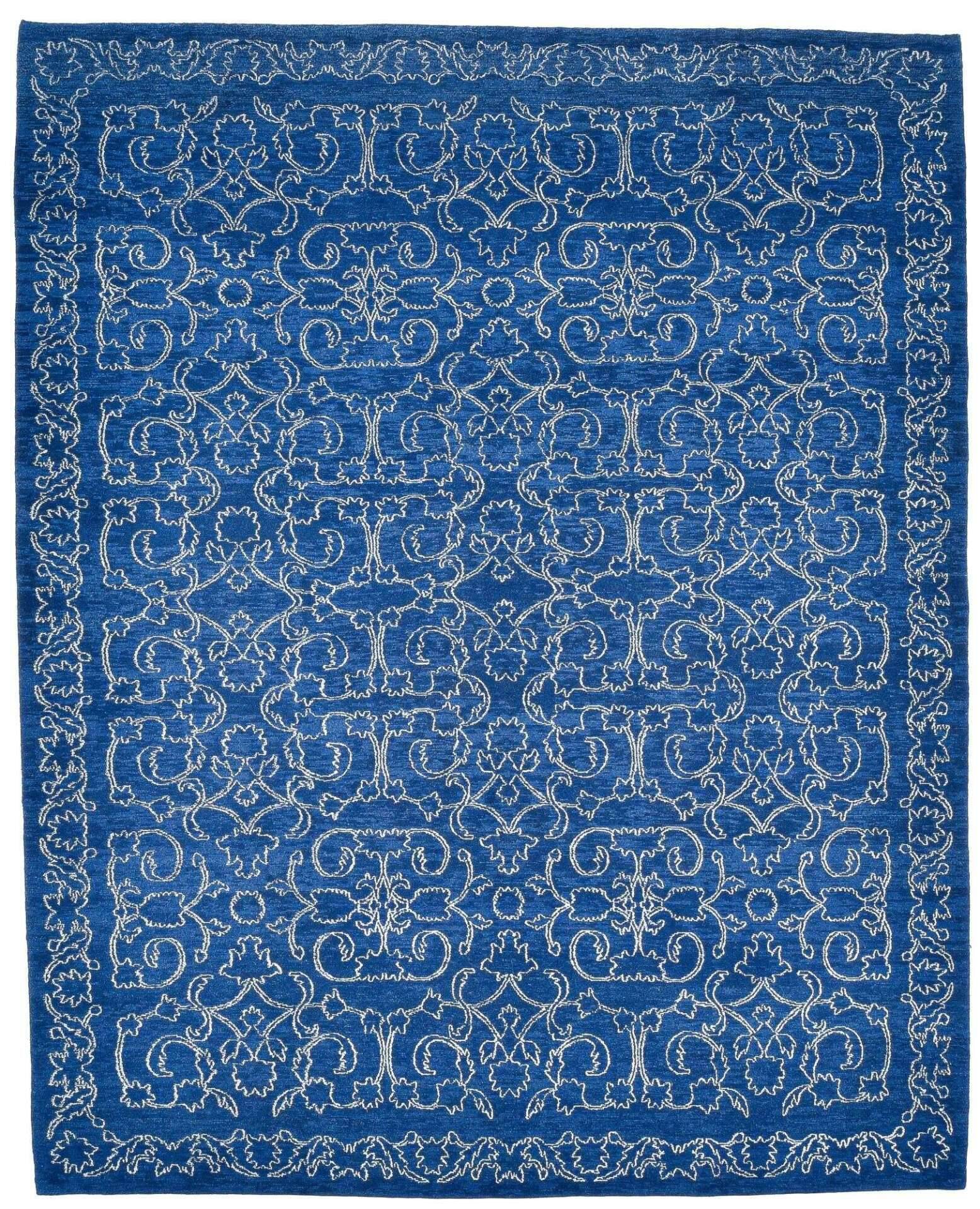 Nepal Teppich Jabu Silk 30 Wolle Seide Design Teppich 250x308cm – Bild 1