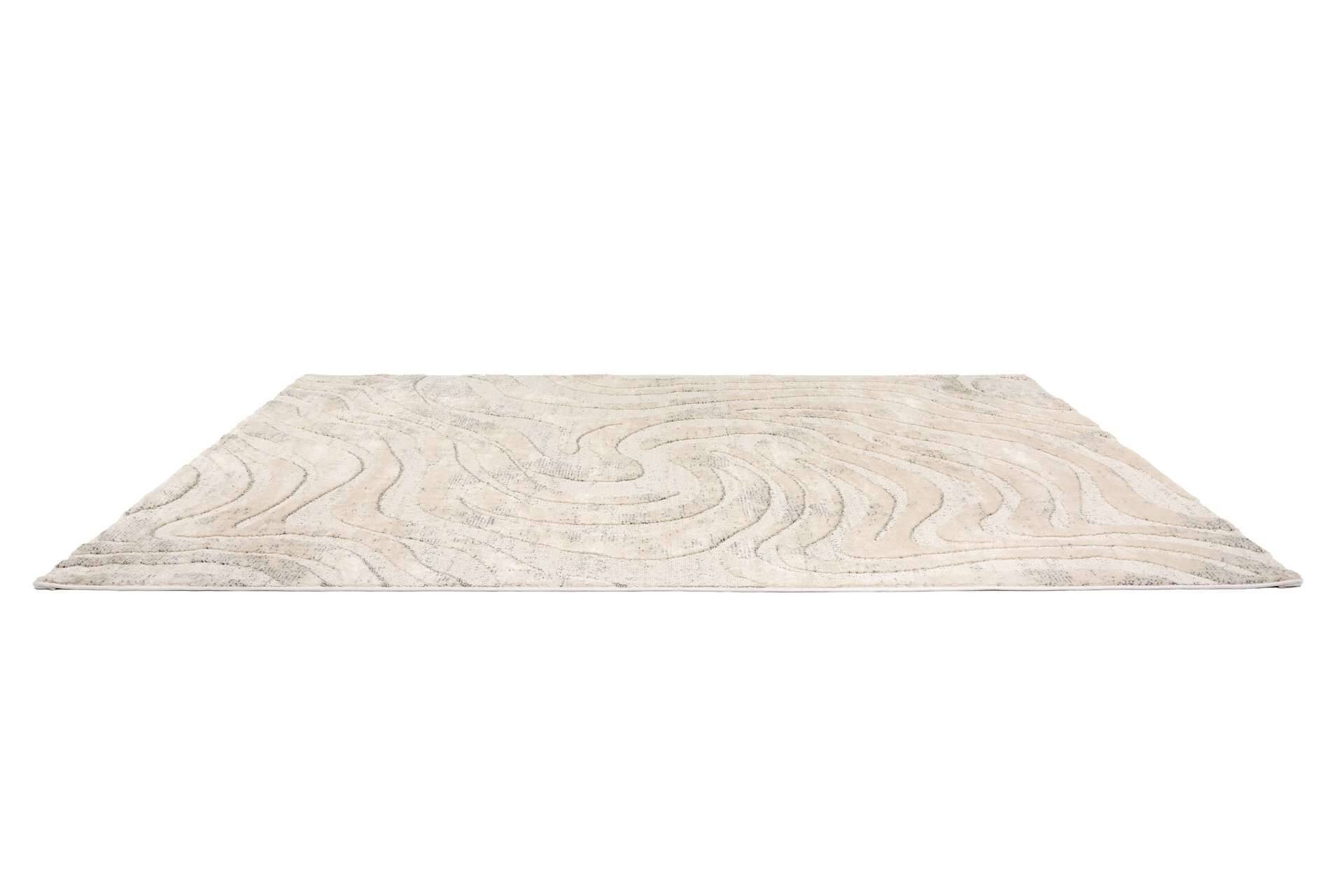 Wohnteppich Lou D.251 C.003 Wellen creme-grau – Bild 5