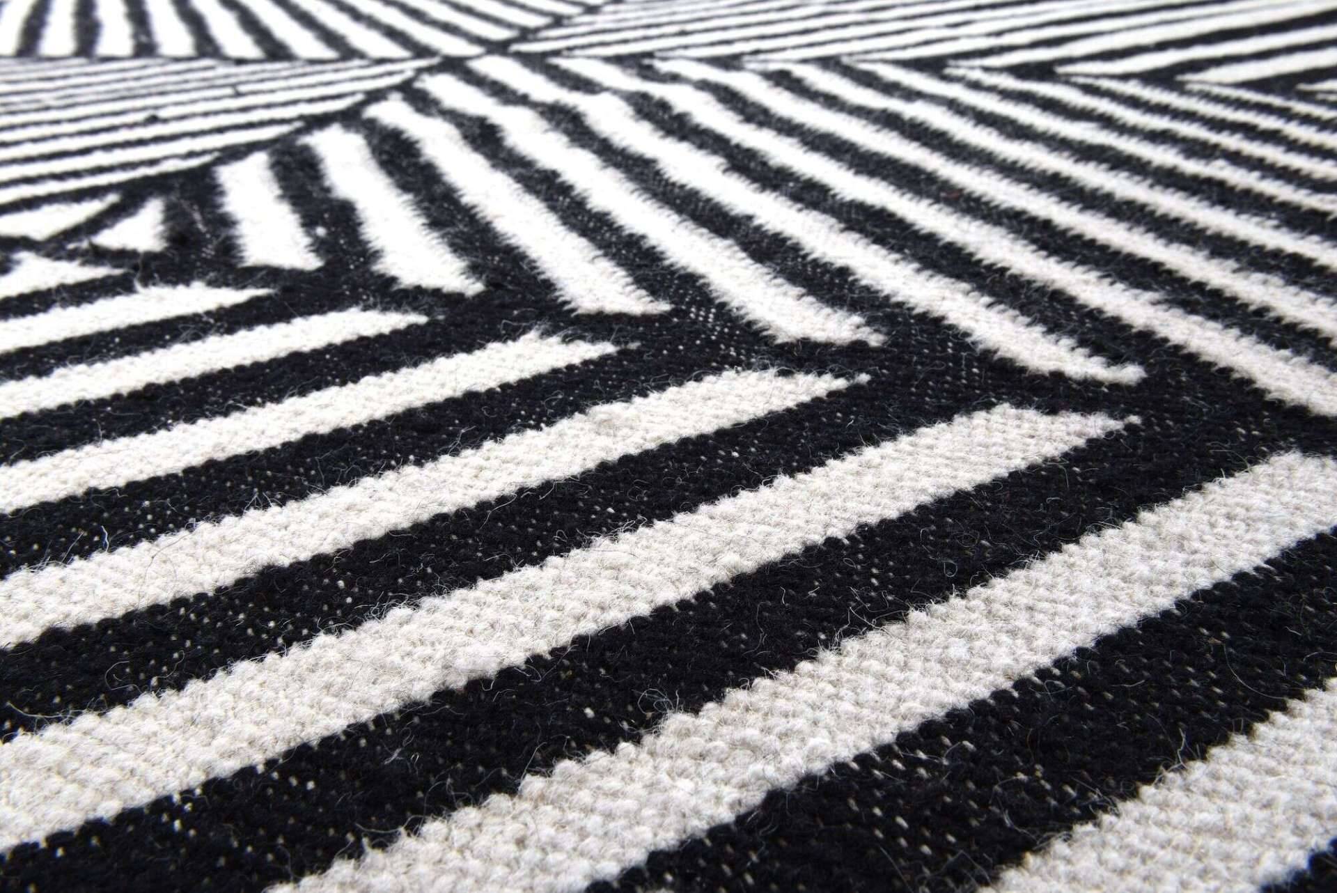 Kelim Teppich Criss Cross Naturteppich modern – Bild 2