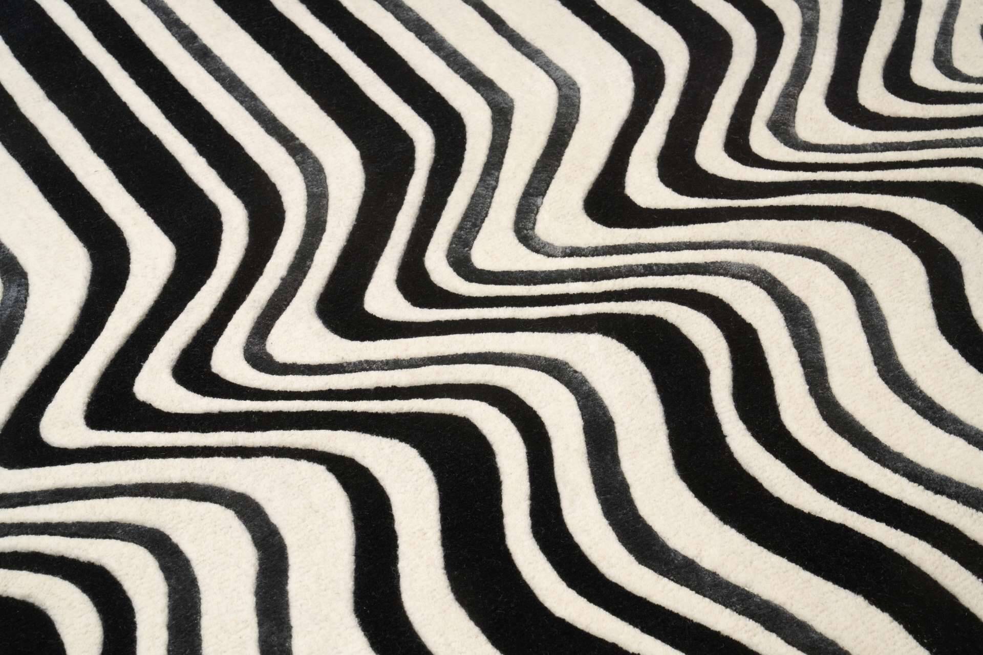 Moderner Teppich DRAFT BLACK – Bild 5