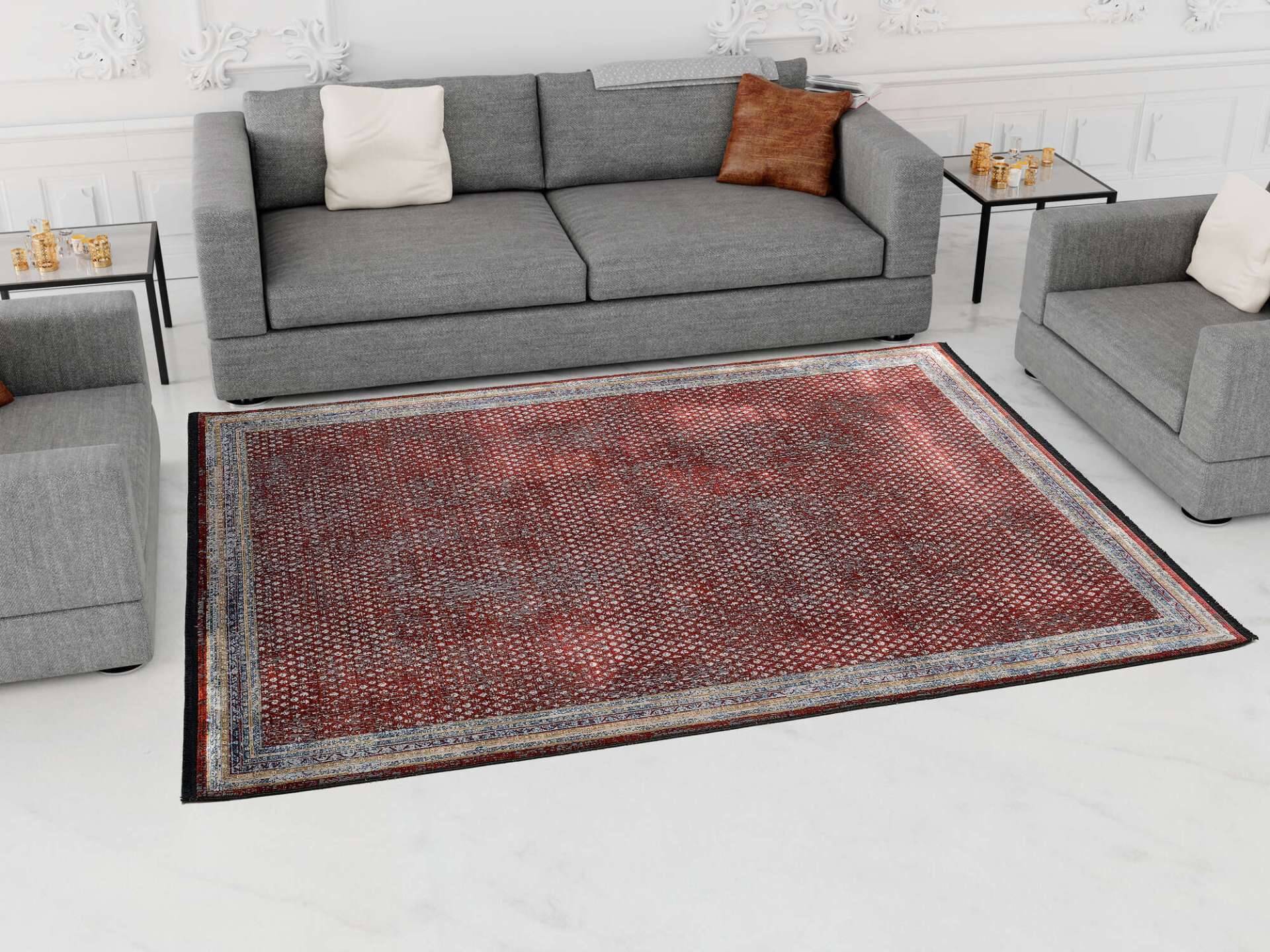 POINTS Klassischer Vintage Teppich aus Modalfaser mit Glanz Effekt – Bild 3