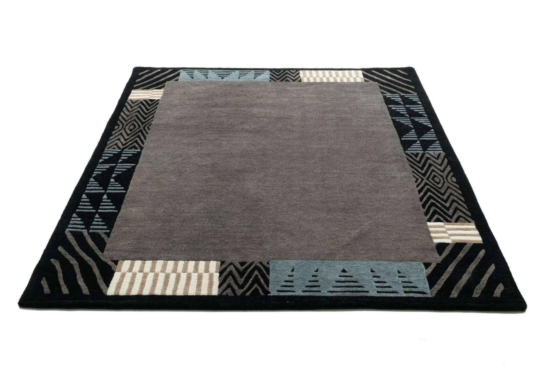 Nepal Teppich Baktapur Elegance Design Handgeknüpft 160x230 cm grau – Bild 3