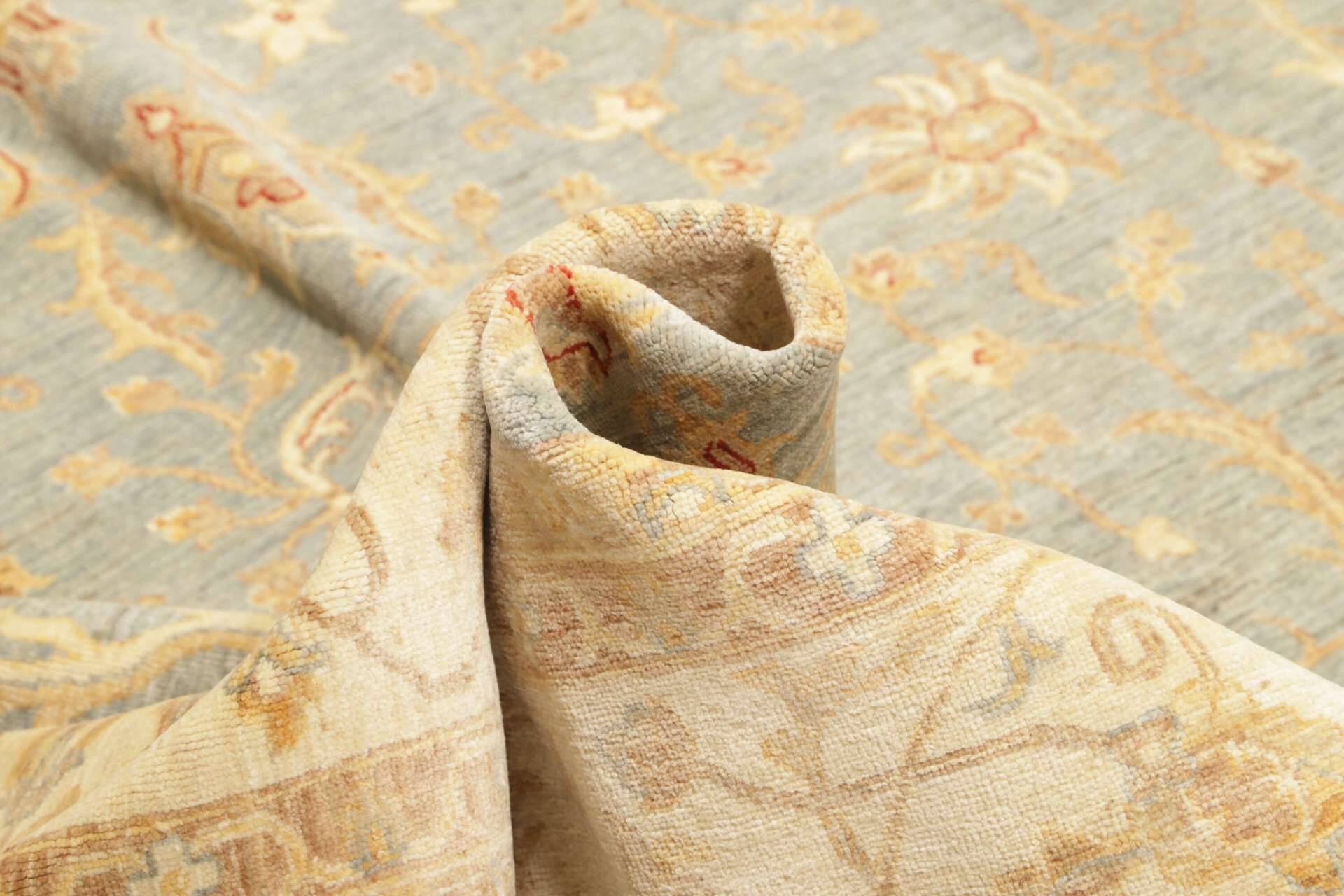 Teppich Ziegler 247 x 290 cm Orientteppich blau - beige Handgeknüpft Schurwolle – Bild 7