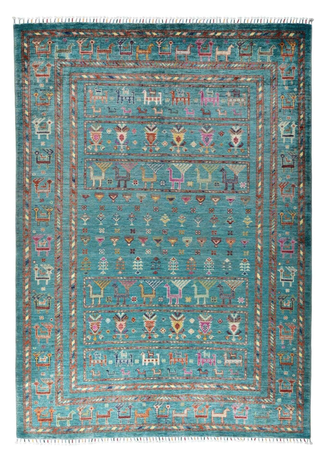 Kandashah Ziegler Teppich Orient 155x219cm Handgeknüpft Schurwolle – Bild 1