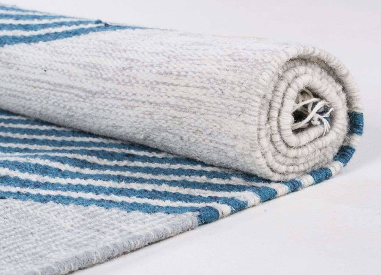Kelim Teppich Modern Handgewebt Naturteppich – Bild 3