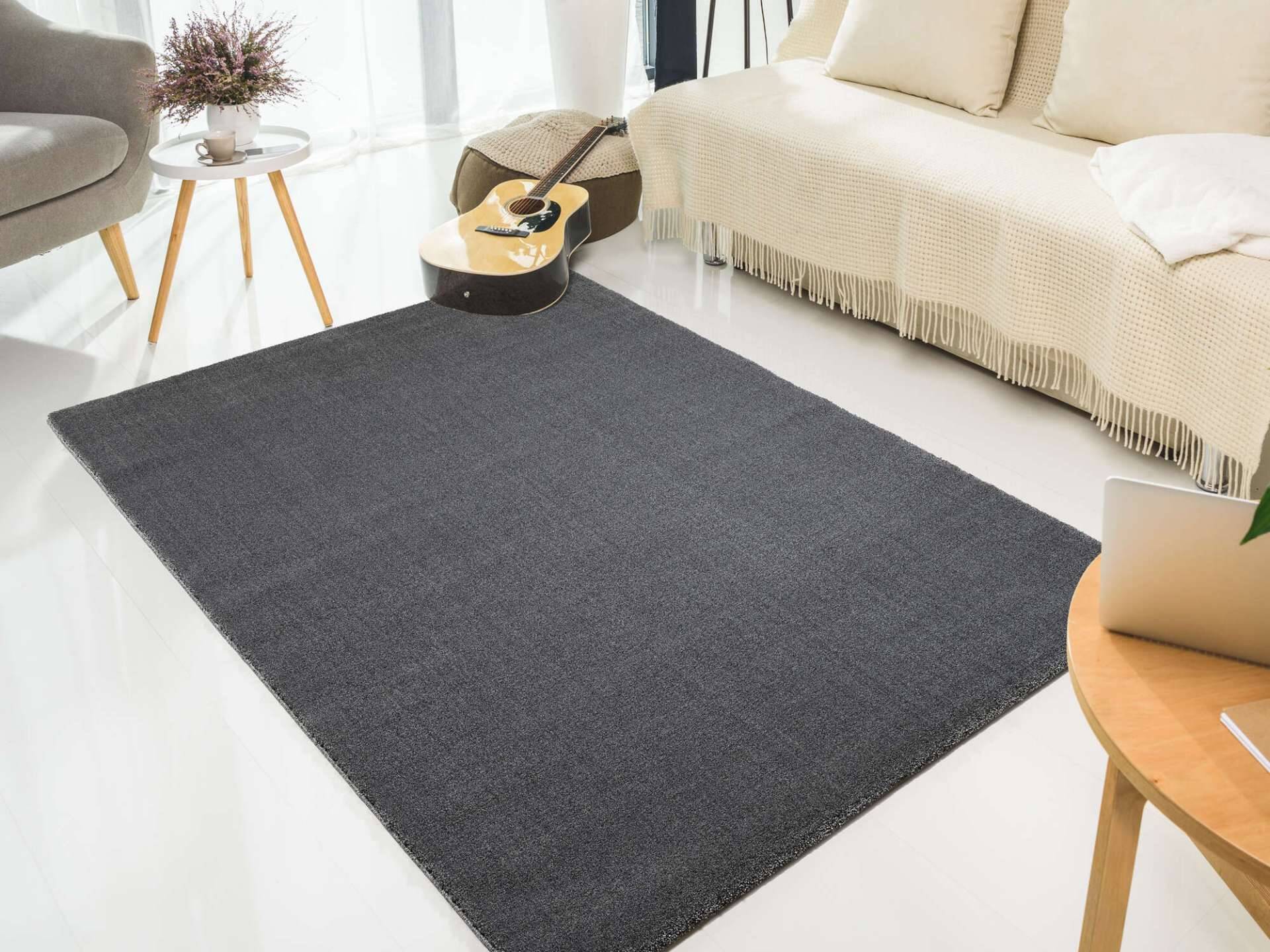 Hochflor Teppich Melira Shaggy Einfarbig – Bild 7