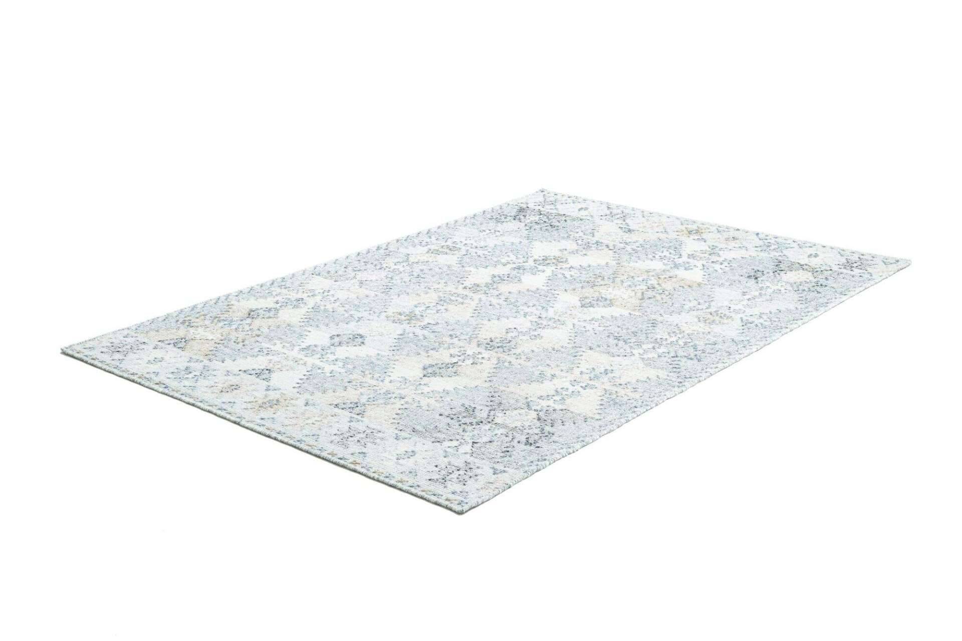 Handwebteppich Zilch Schurwolle Kelim Modern Blau 160x230cm – Bild 3