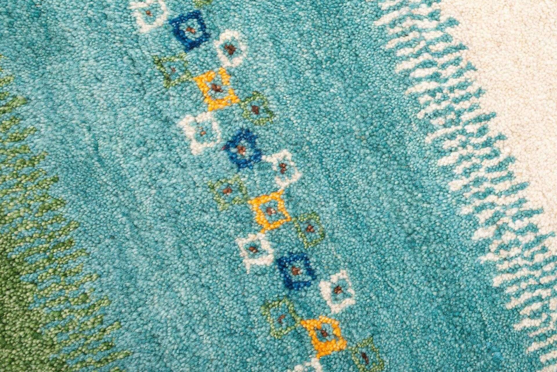 Teppich Gabbeh 160x230cm Handgeknüpft Schurwolle bunt – Bild 5