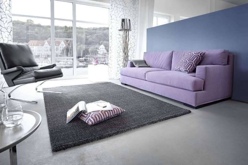 Kuschelteppich anthrazit Samoa 6870-001-040 Teppich uni