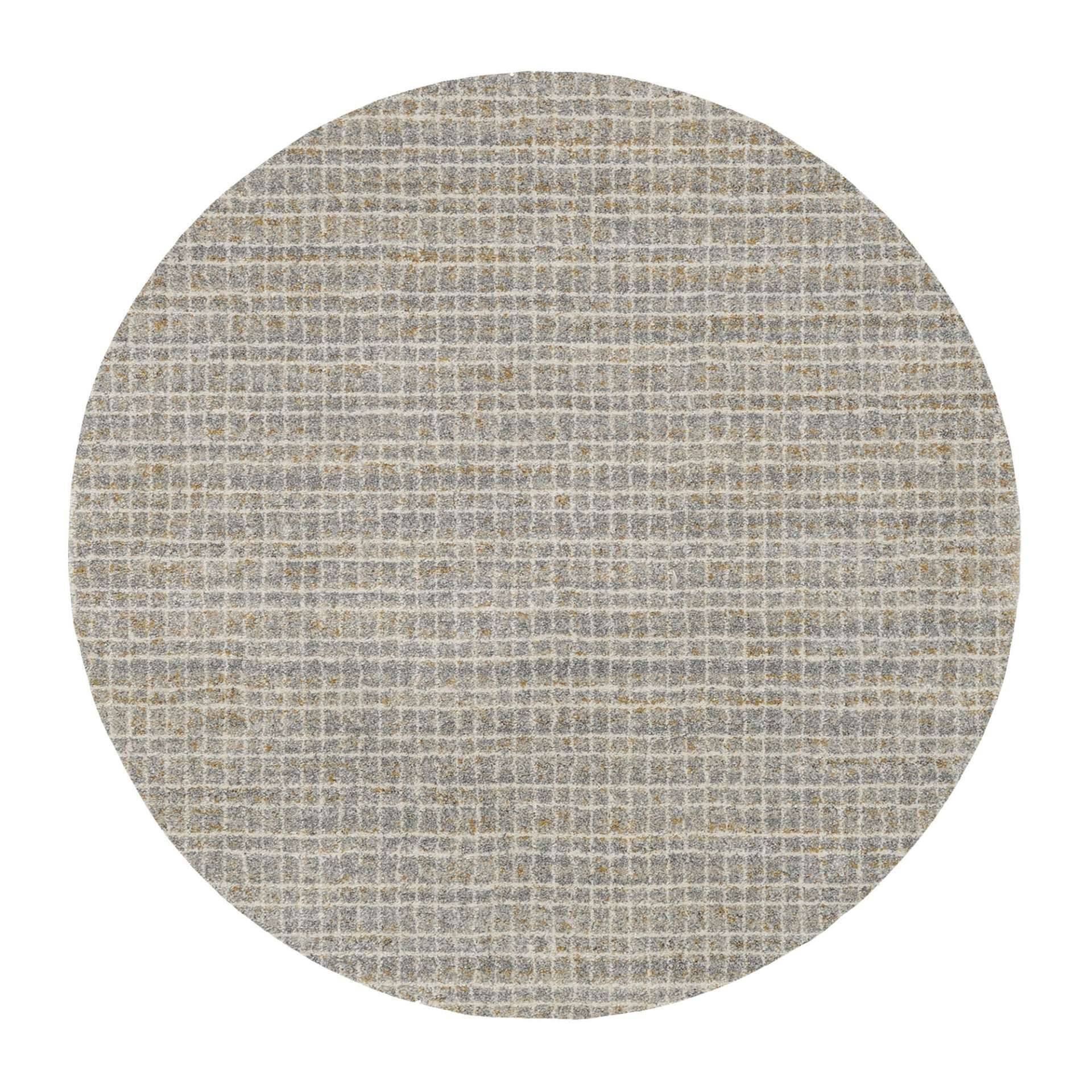 New Villa Geo Teppich Modern Hochflor Rund – Bild 1