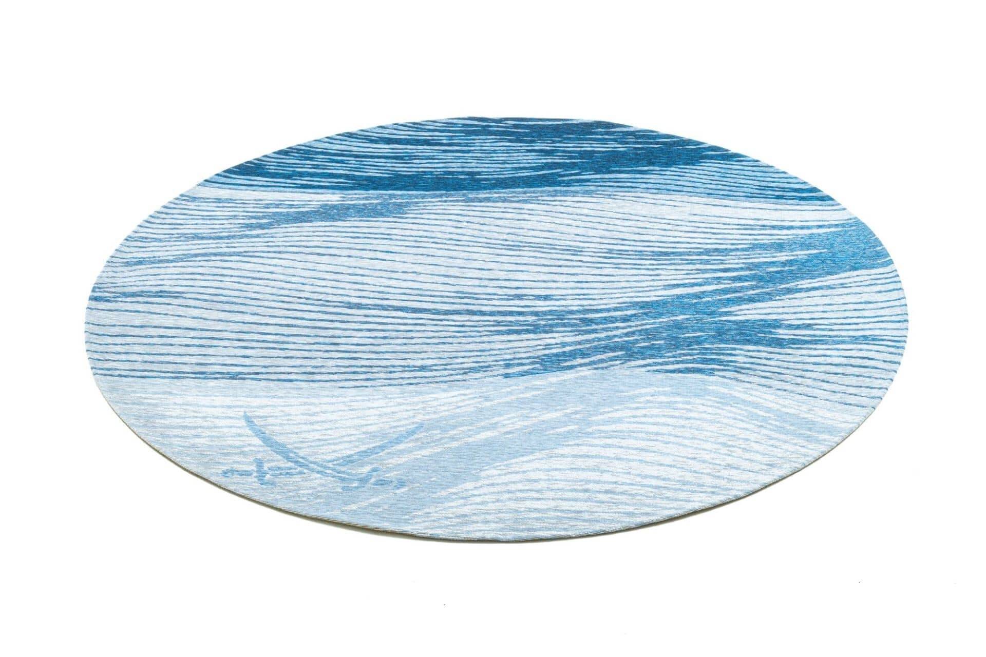 Sansibar Flachgewebe Design Teppich Keitum Rund – Bild 3